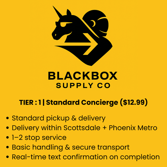Black Box Express Premium Concierge Delivery - Thorn & HornSurvival Infrastructure KitTier 1 | Standard Concierge ($12.99)Tier 1 | Standard Concierge ($12.99)