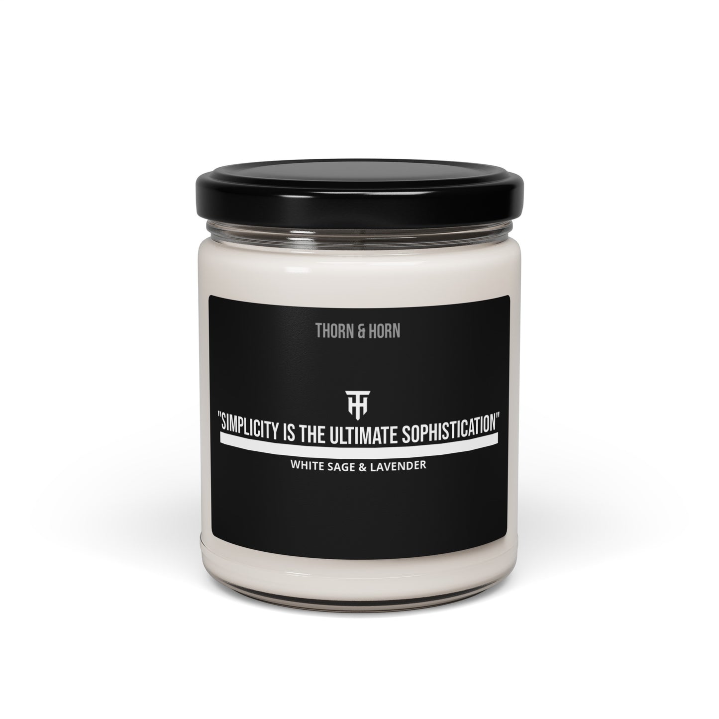 "Simplicity is the ultimate sophistication" | Scented Candle | White Sage & Lavender. - Thorn & Horn1030353_22455