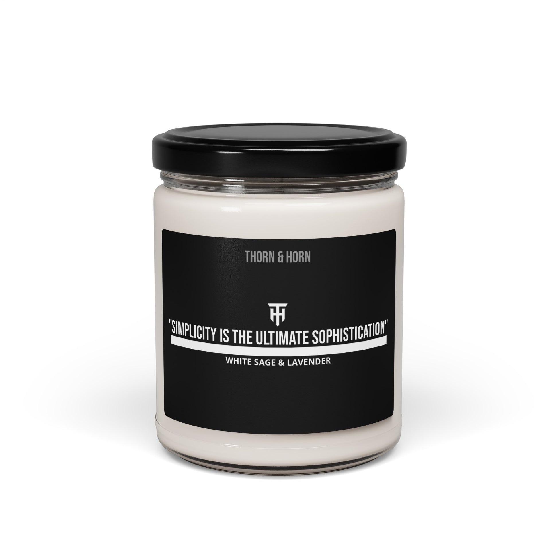 "Simplicity is the ultimate sophistication" | Scented Candle | White Sage & Lavender. - Thorn & Horn1030353_22455